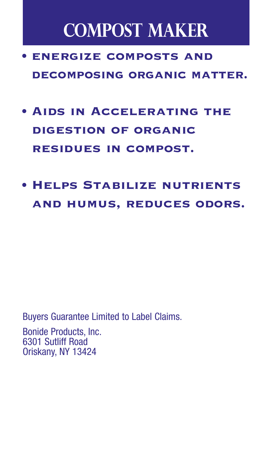 Bonide Compost Maker  User Manual | 4 pages