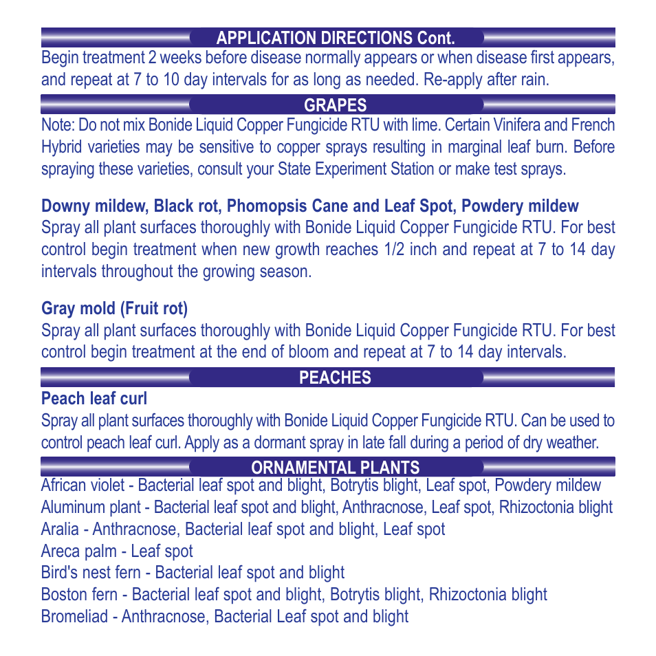 Bonide Copper Fungicide RTU  User Manual | Page 3 / 12