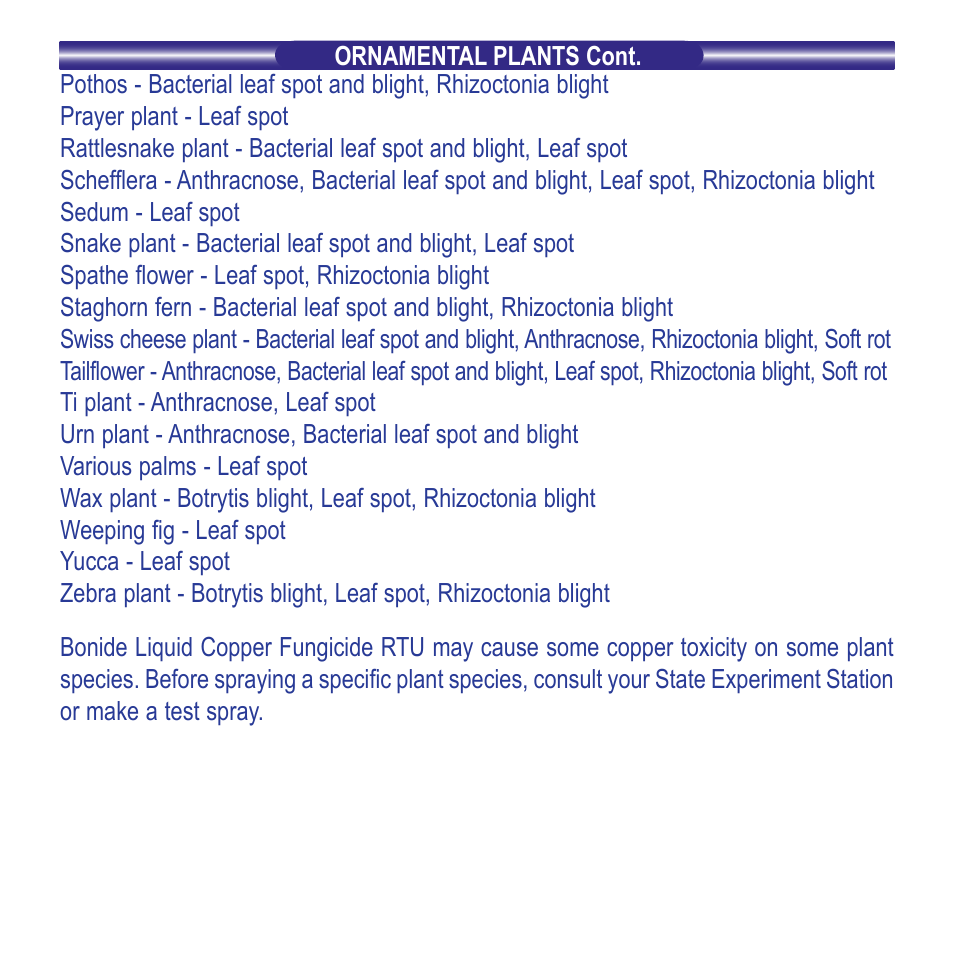Bonide Copper Fungicide RTU  User Manual | Page 5 / 12