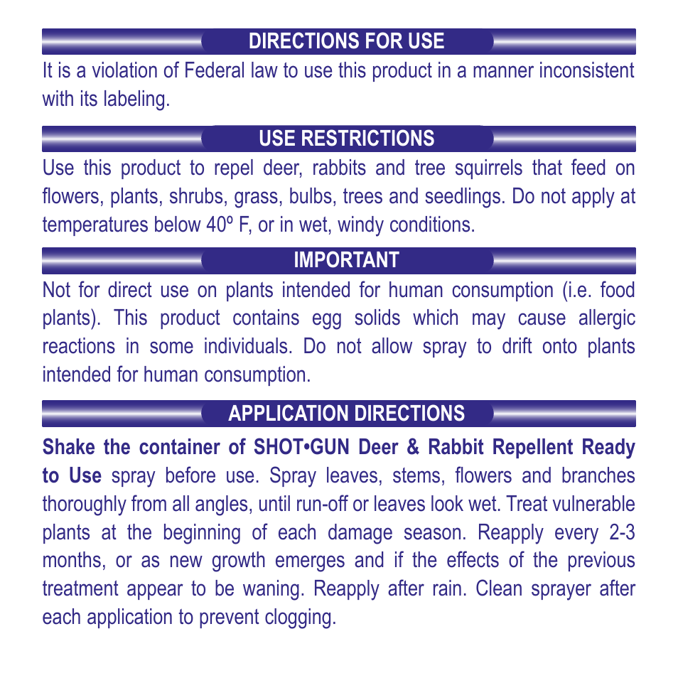 Bonide Deer & Rabbit Repel. RTU User Manual | Page 2 / 4