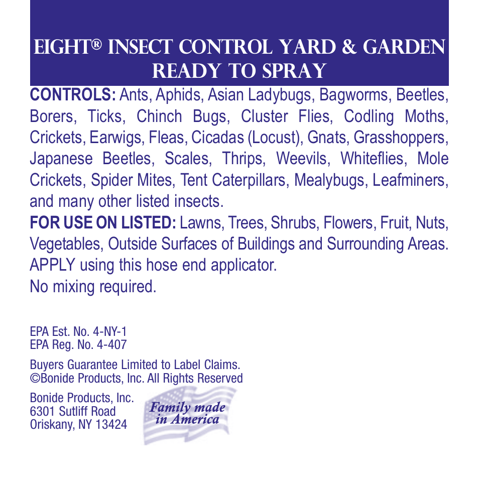 Bonide Eight Yard & Garden RTS User Manual | 12 pages
