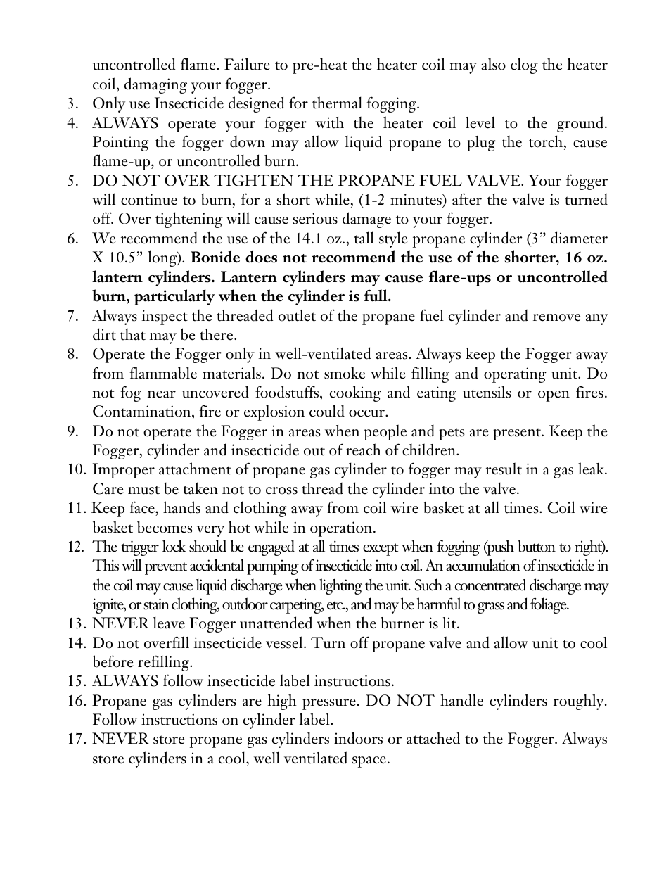 Bonide Fog Rx Insect Fogger User Manual | Page 5 / 12