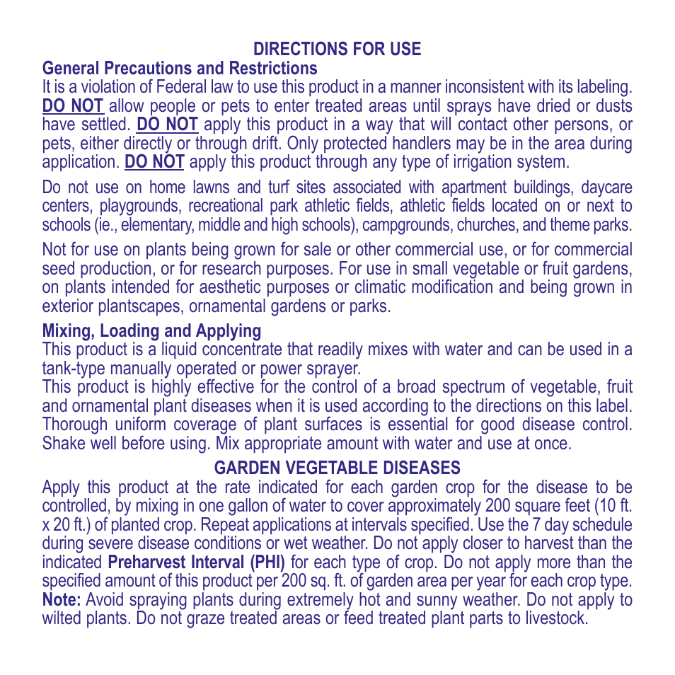 Bonide Fungonil Conc.  User Manual | Page 2 / 12