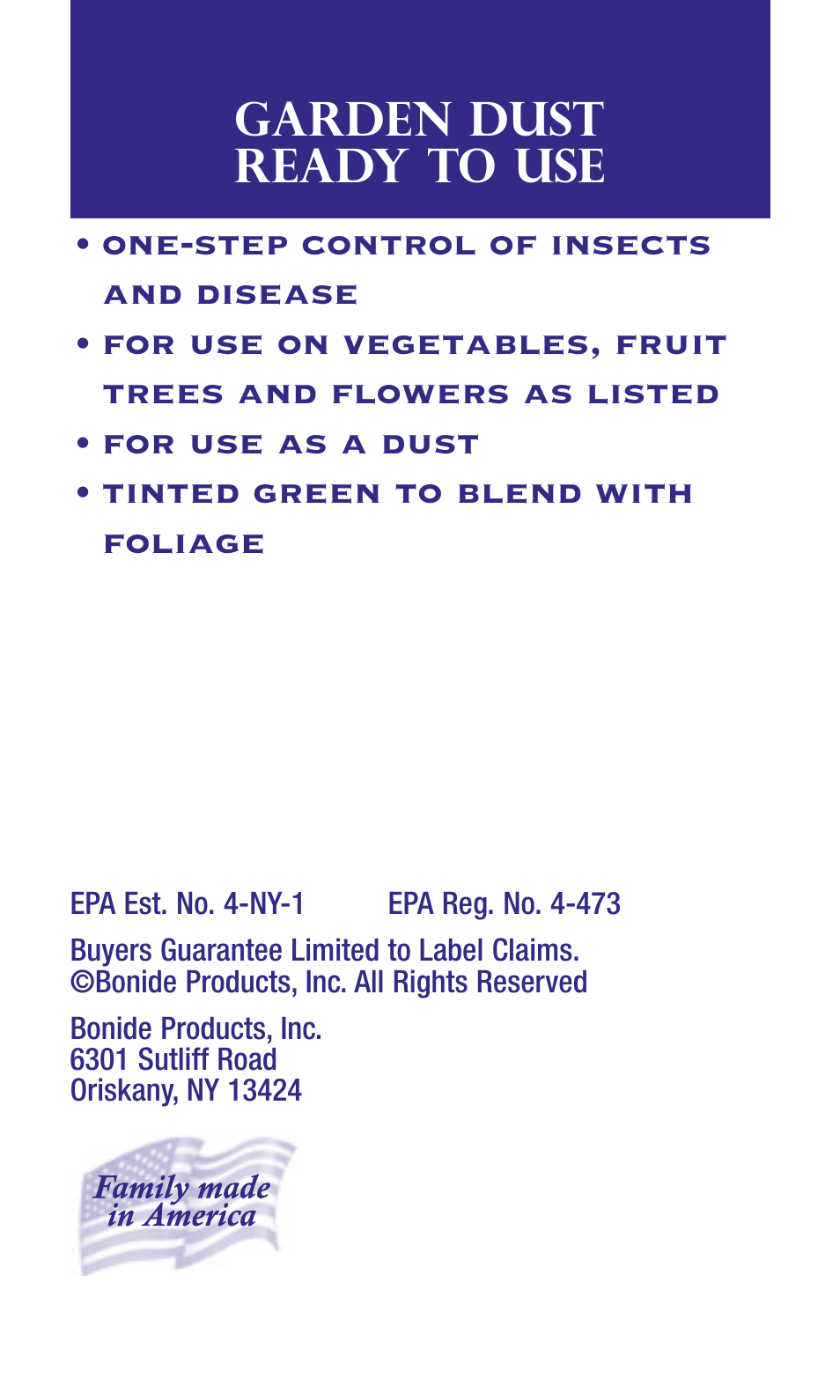 Bonide Garden Dust  User Manual | 12 pages