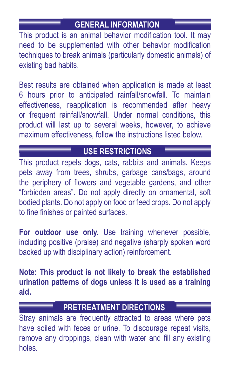 Bonide Go Away! Rabbit/Dog & Cat Repellent User Manual | Page 2 / 4