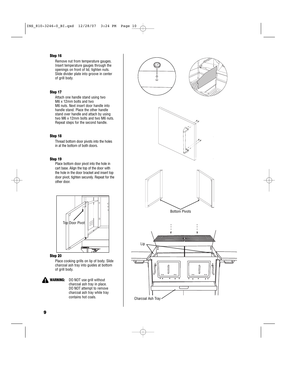 Brinkmann Dual Zone Charcoal Grill User Manual | Page 10 / 40