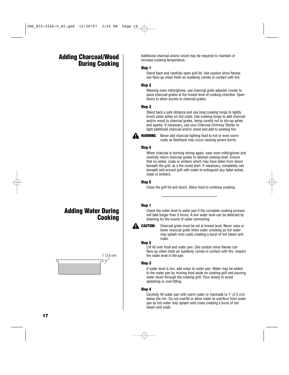 Brinkmann Dual Zone Charcoal Grill User Manual | Page 18 / 40