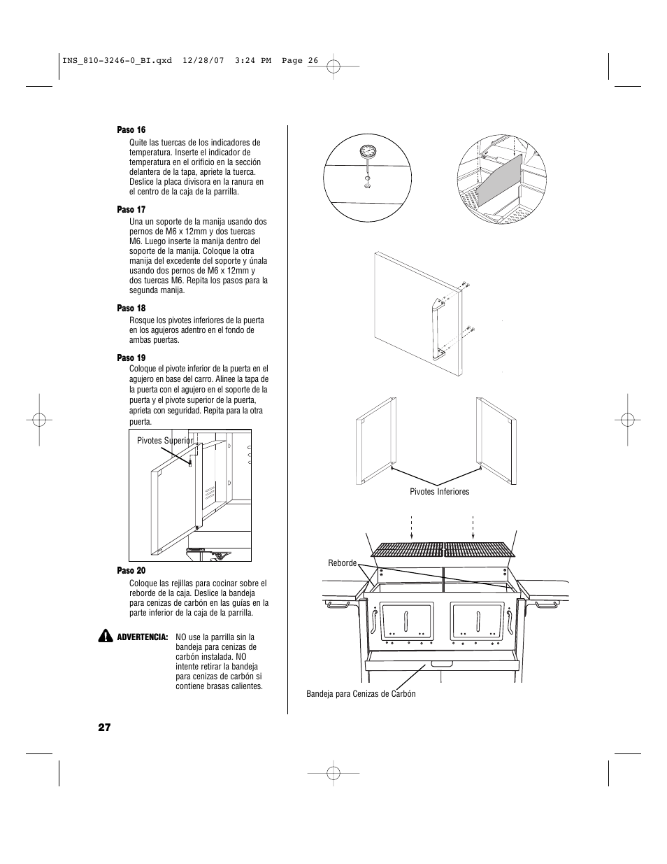 Brinkmann Dual Zone Charcoal Grill User Manual | Page 28 / 40