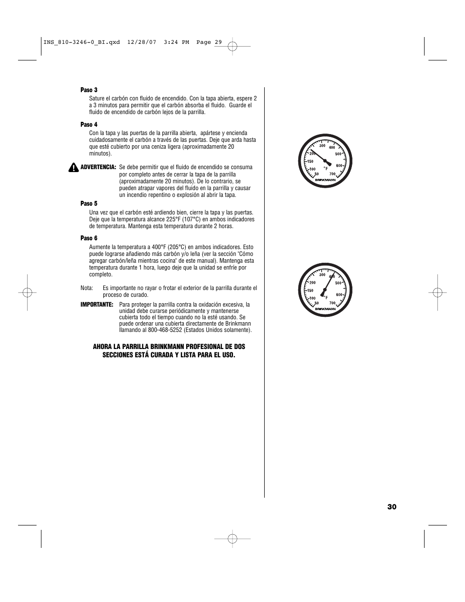 Brinkmann Dual Zone Charcoal Grill User Manual | Page 31 / 40