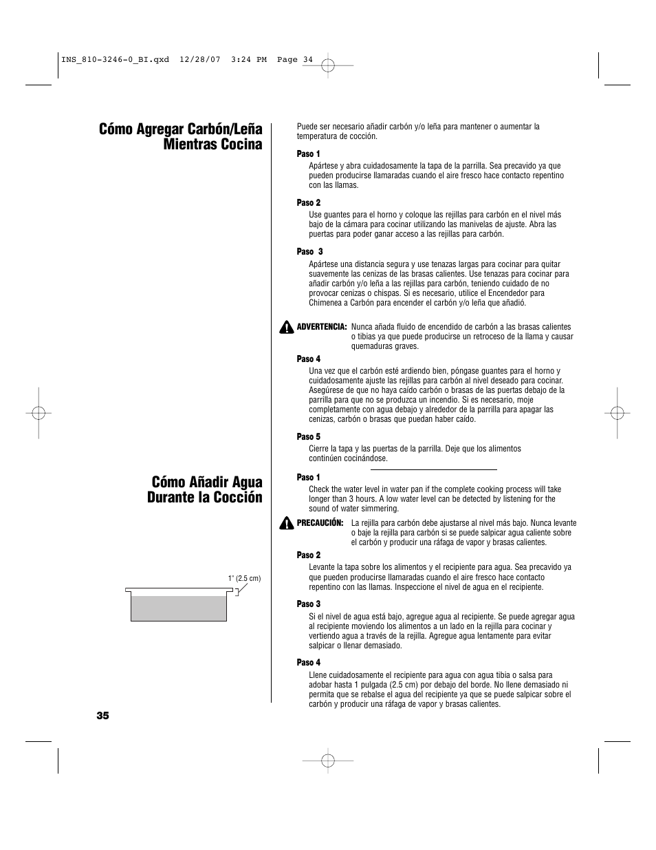 Brinkmann Dual Zone Charcoal Grill User Manual | Page 36 / 40