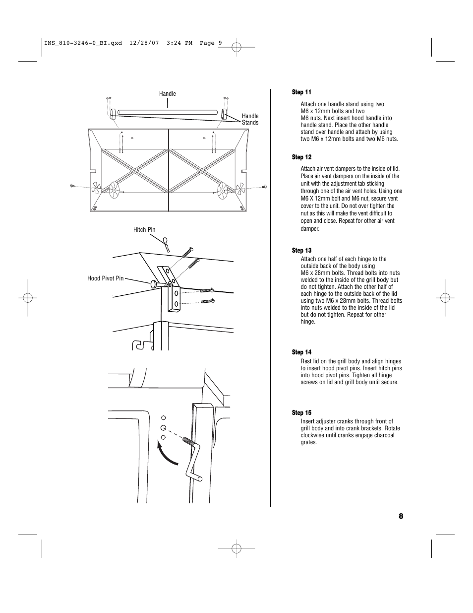 Brinkmann Dual Zone Charcoal Grill User Manual | Page 9 / 40