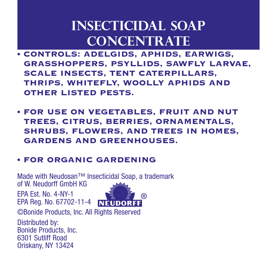 Bonide Insecticidal Soap Concentrate User Manual | 4 pages
