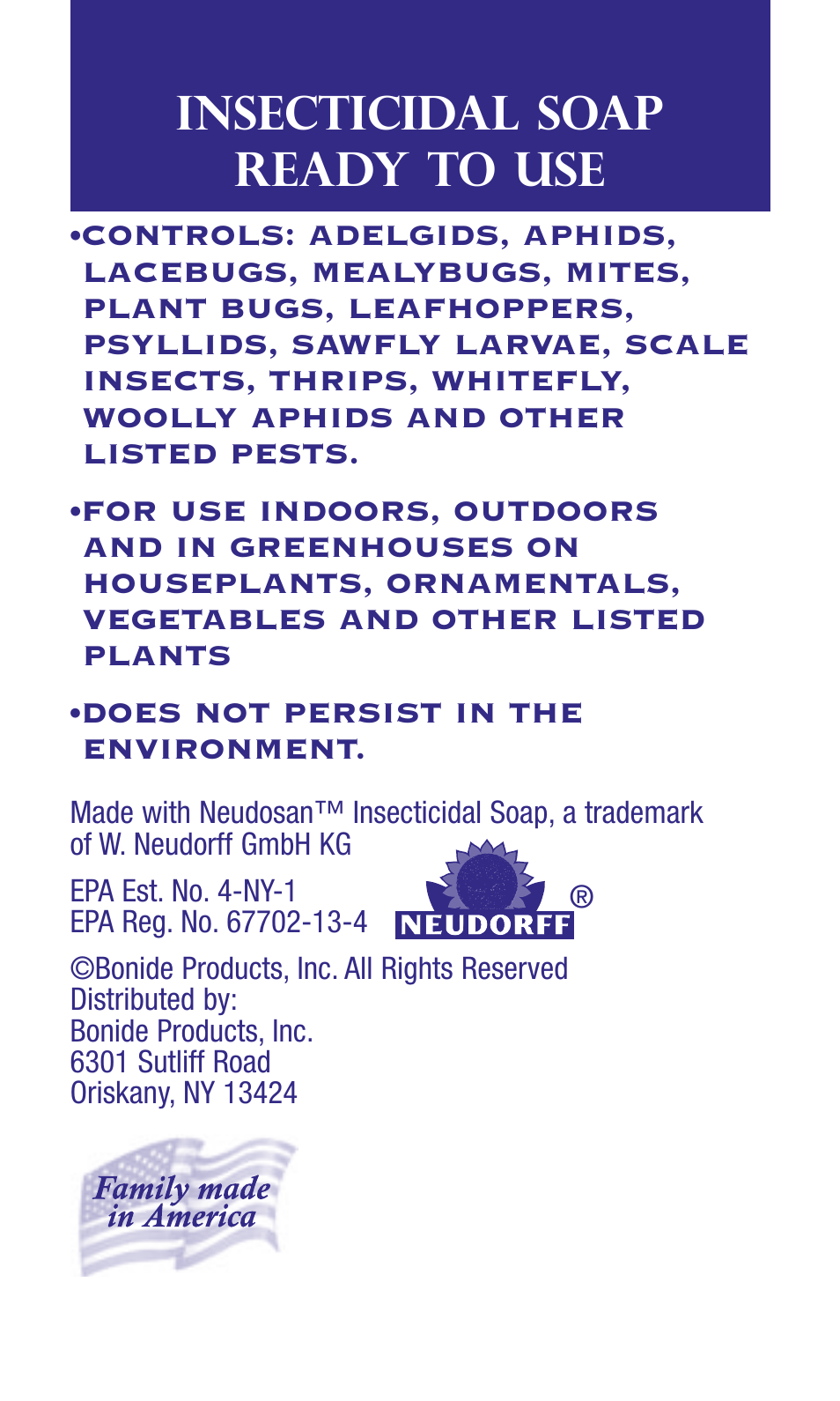 Bonide Insecticidal Soap RTU User Manual | 4 pages