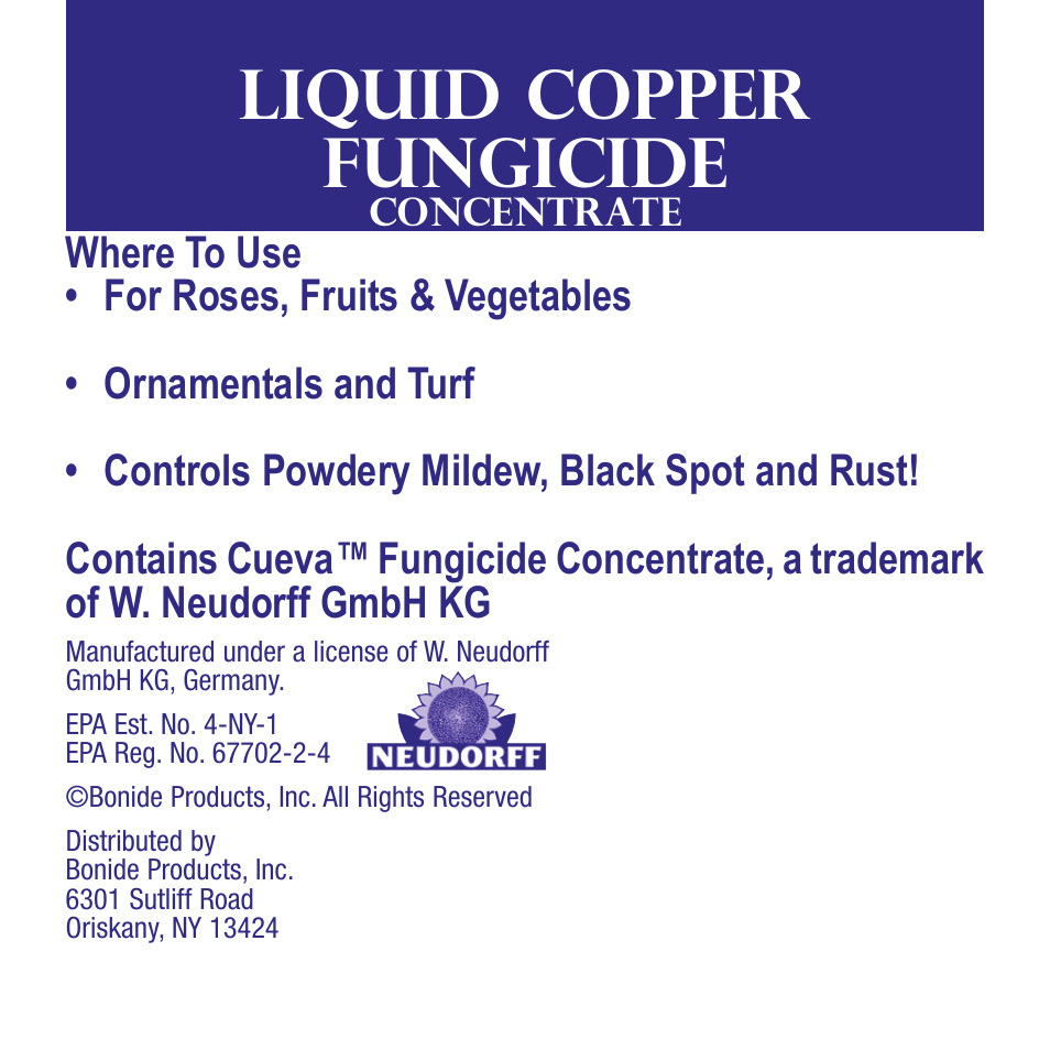 Bonide Liquid Copper Conc. User Manual | 12 pages