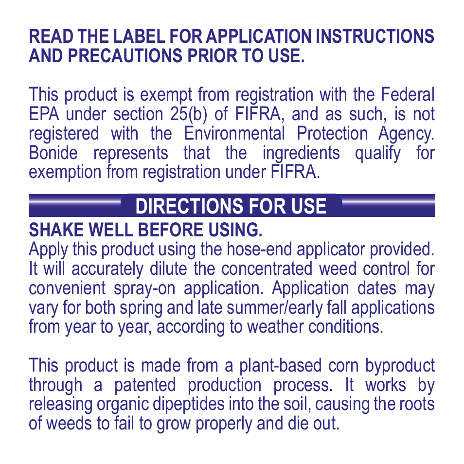 Bonide MAIZE Weed Preventer User Manual | Page 2 / 8