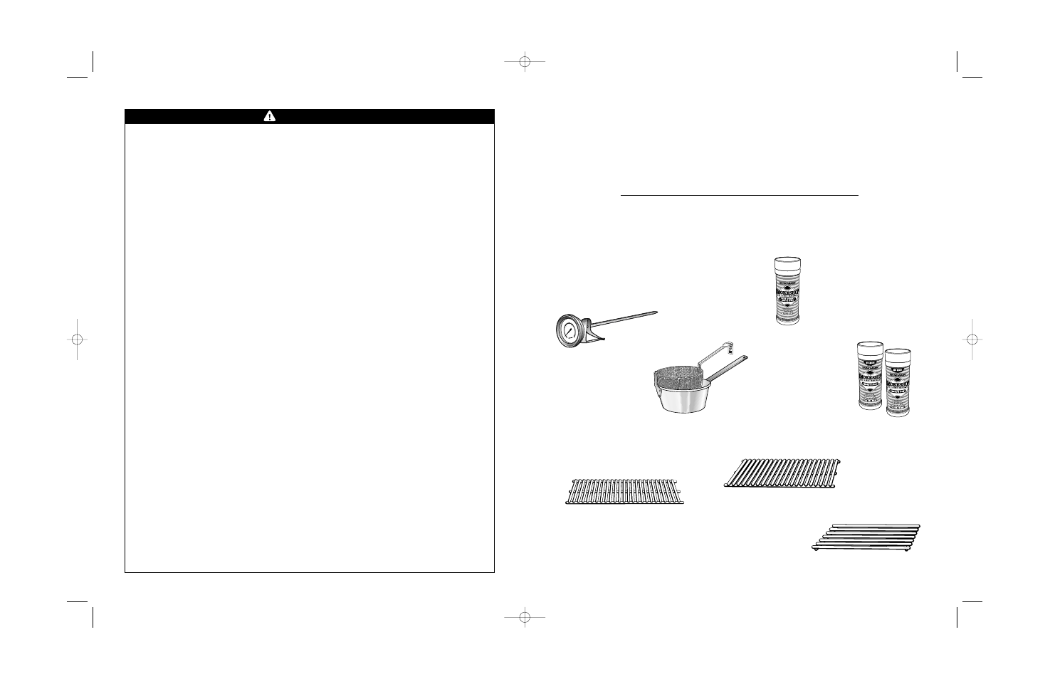 Accessories, Proper care & maintenance, Warning | Continued) | Brinkmann Charcoal Smoker User Manual | Page 20 / 22