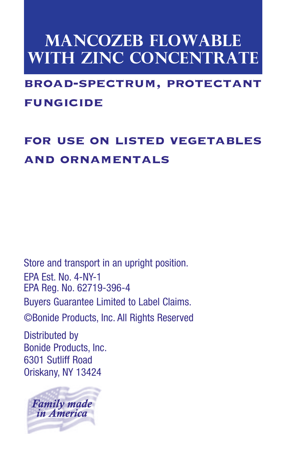 Bonide Mancozeb Flowable w/Zinc Conc.  User Manual | 8 pages