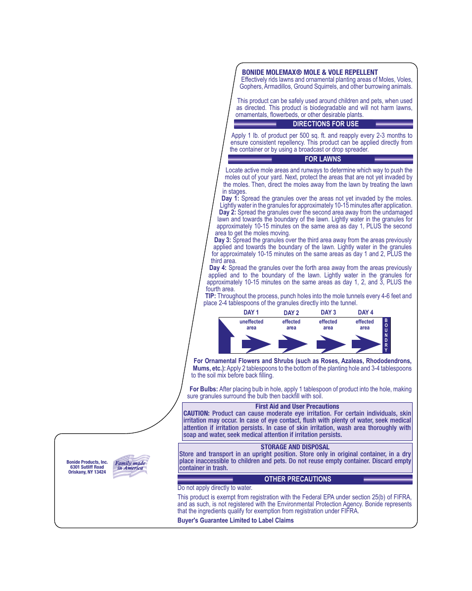 Bonide MoleMax Granules User Manual | 1 page