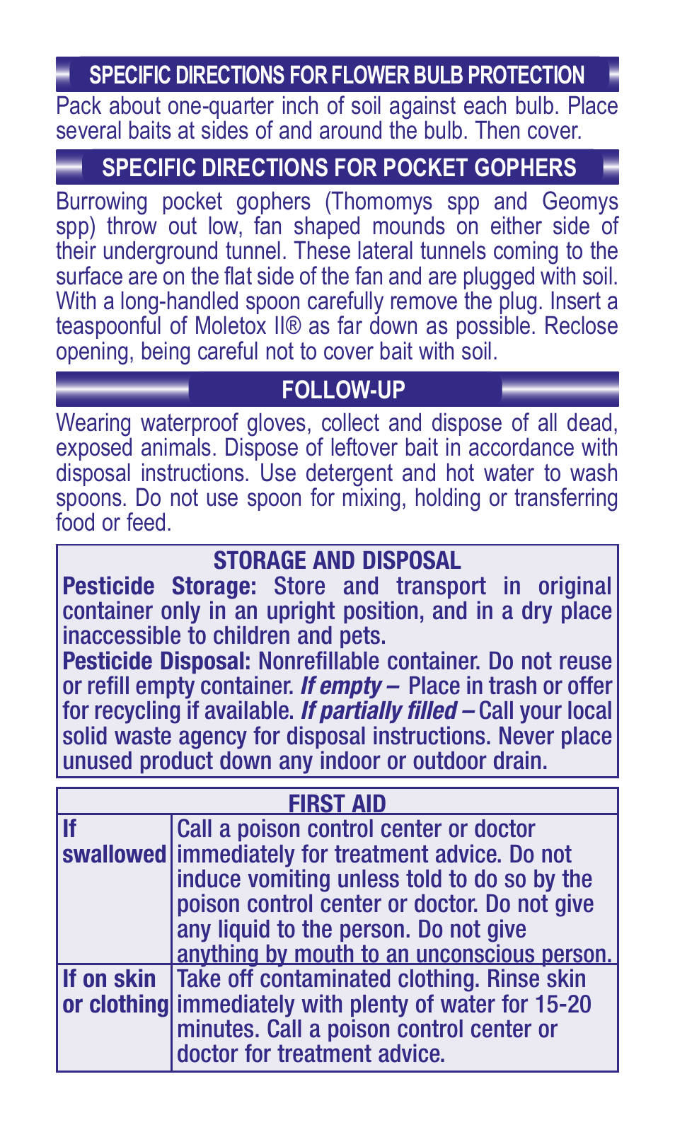 Bonide Moletox II  User Manual | Page 3 / 8
