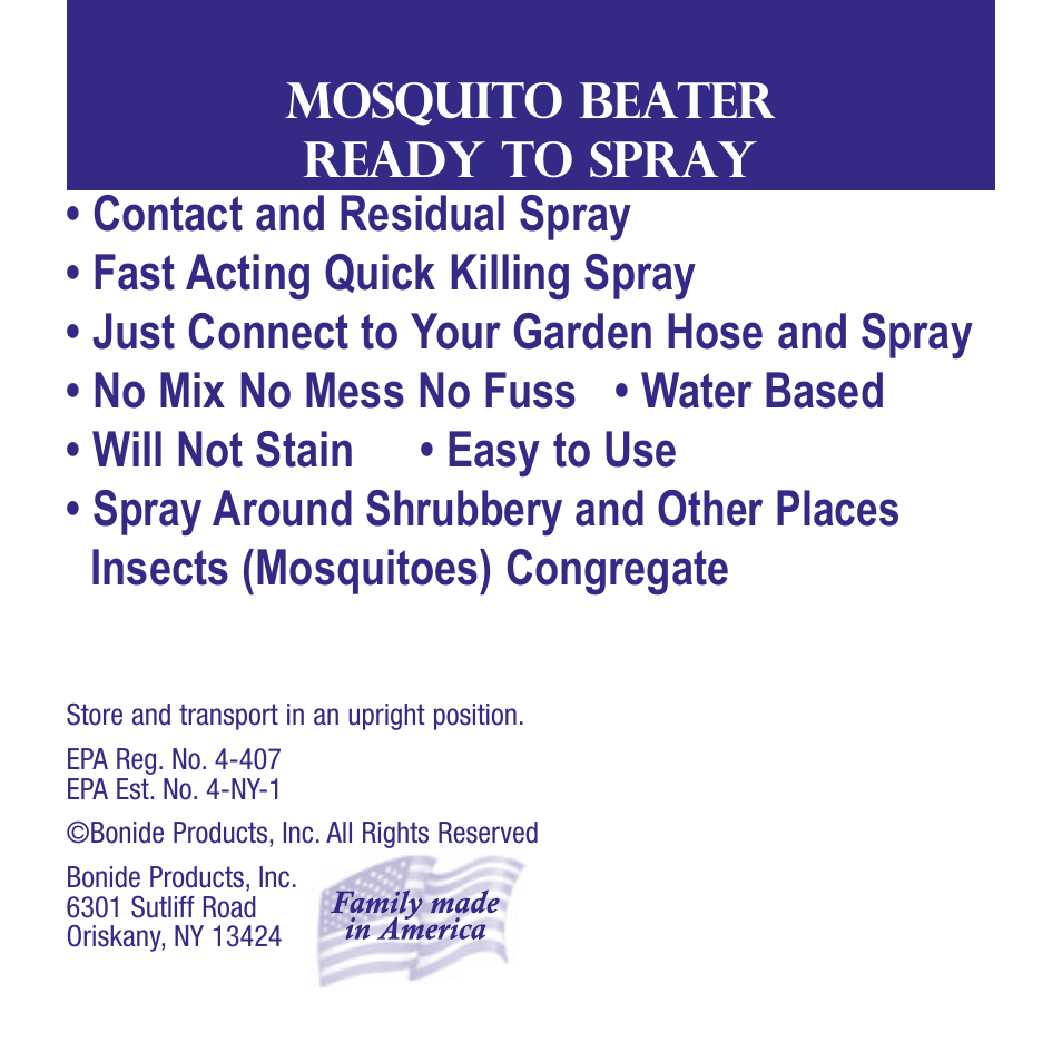 Bonide Mosquito Beater RTS  User Manual | 4 pages