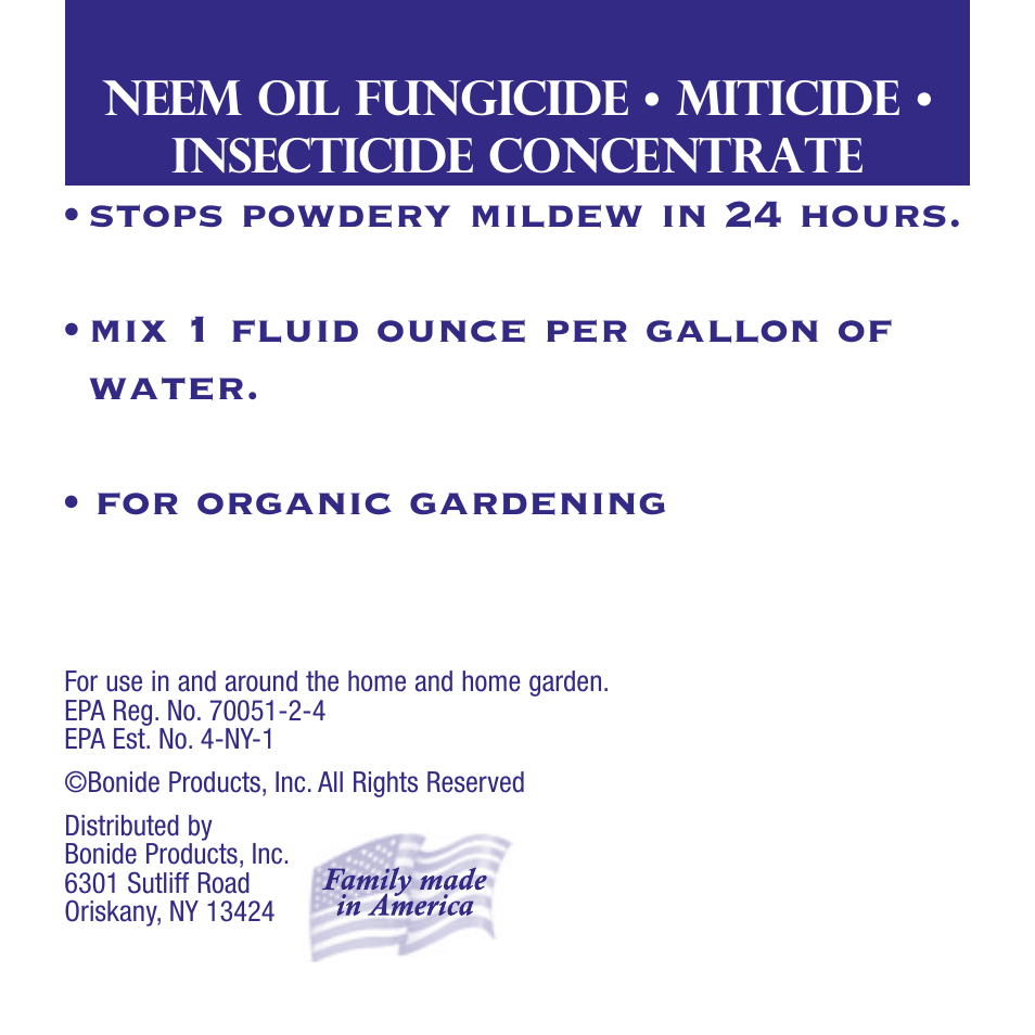 Bonide Neem Oil Conc.  User Manual | 8 pages