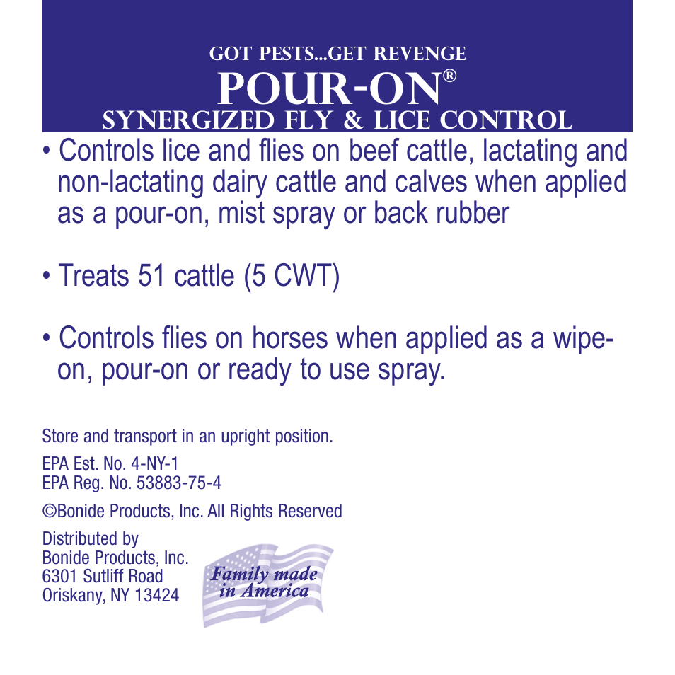 Bonide POUR-ON Fly and Lice Control User Manual | 8 pages