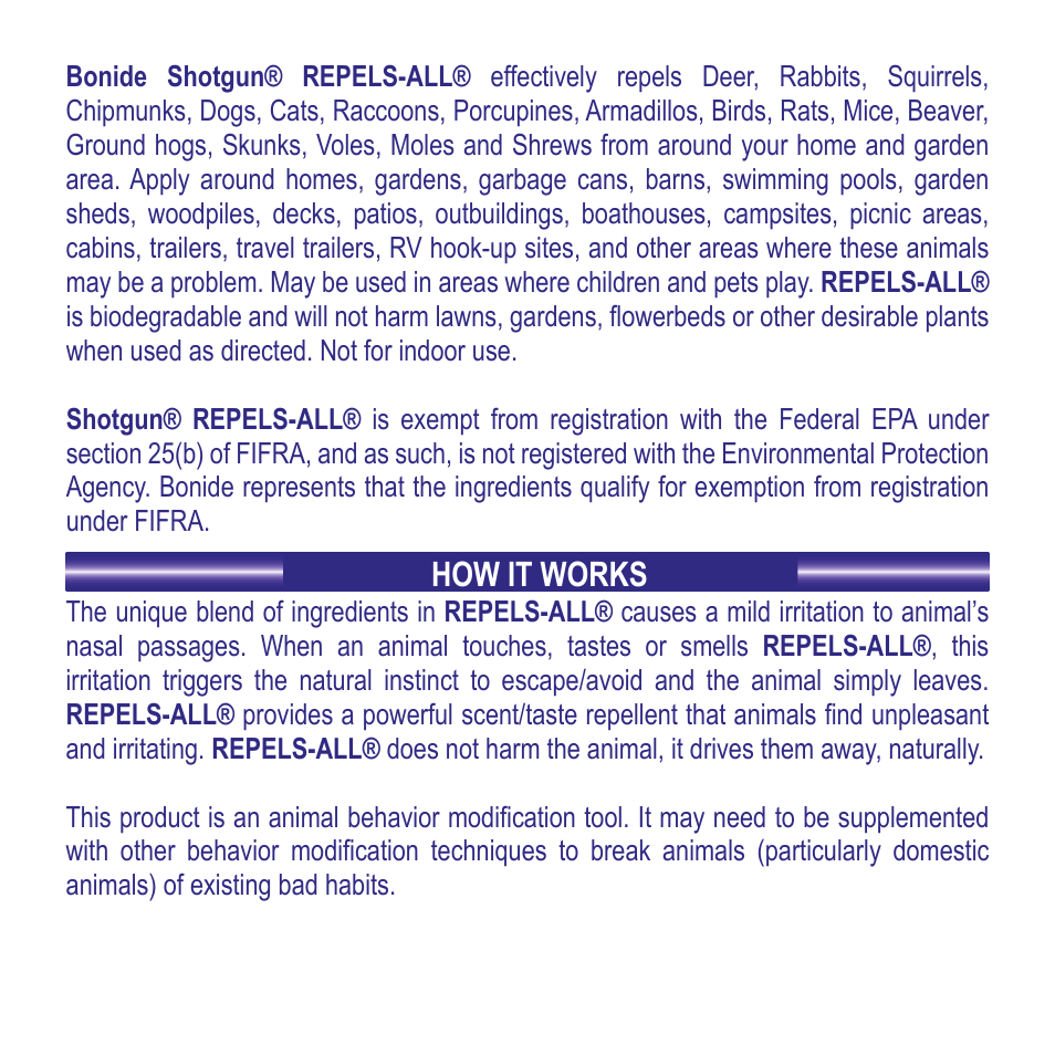 Bonide Repels All RTU User Manual | Page 2 / 8