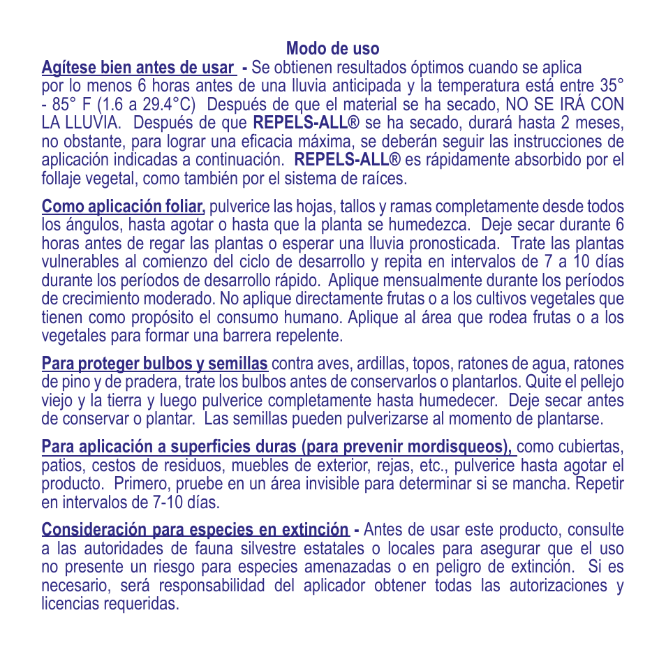 Bonide Repels All RTU User Manual | Page 7 / 8