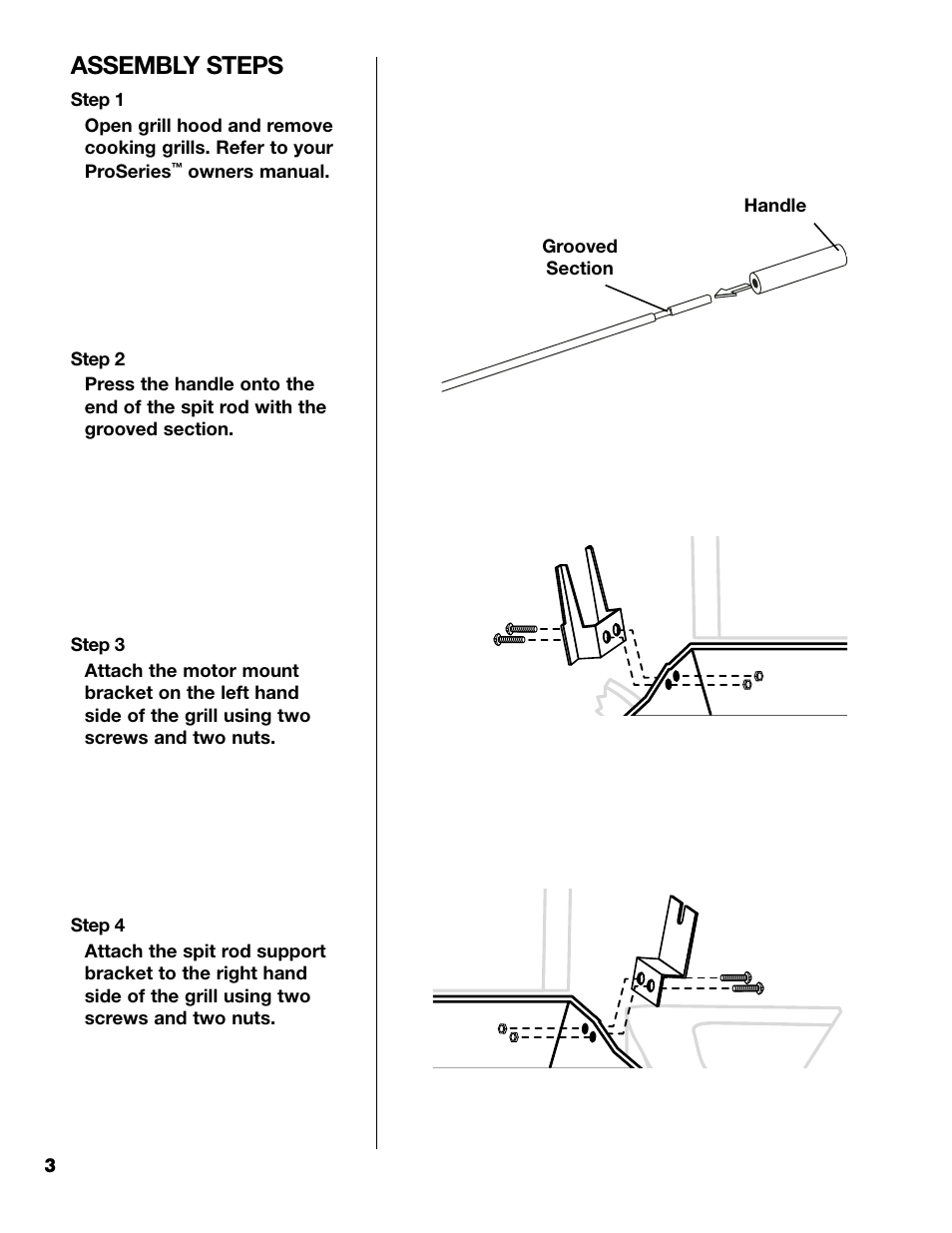 Assembly steps | Brinkmann ProSeries User Manual | Page 4 / 12