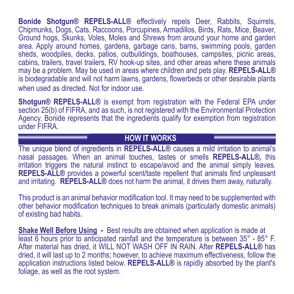 Bonide Repels-All Conc. User Manual | Page 2 / 4