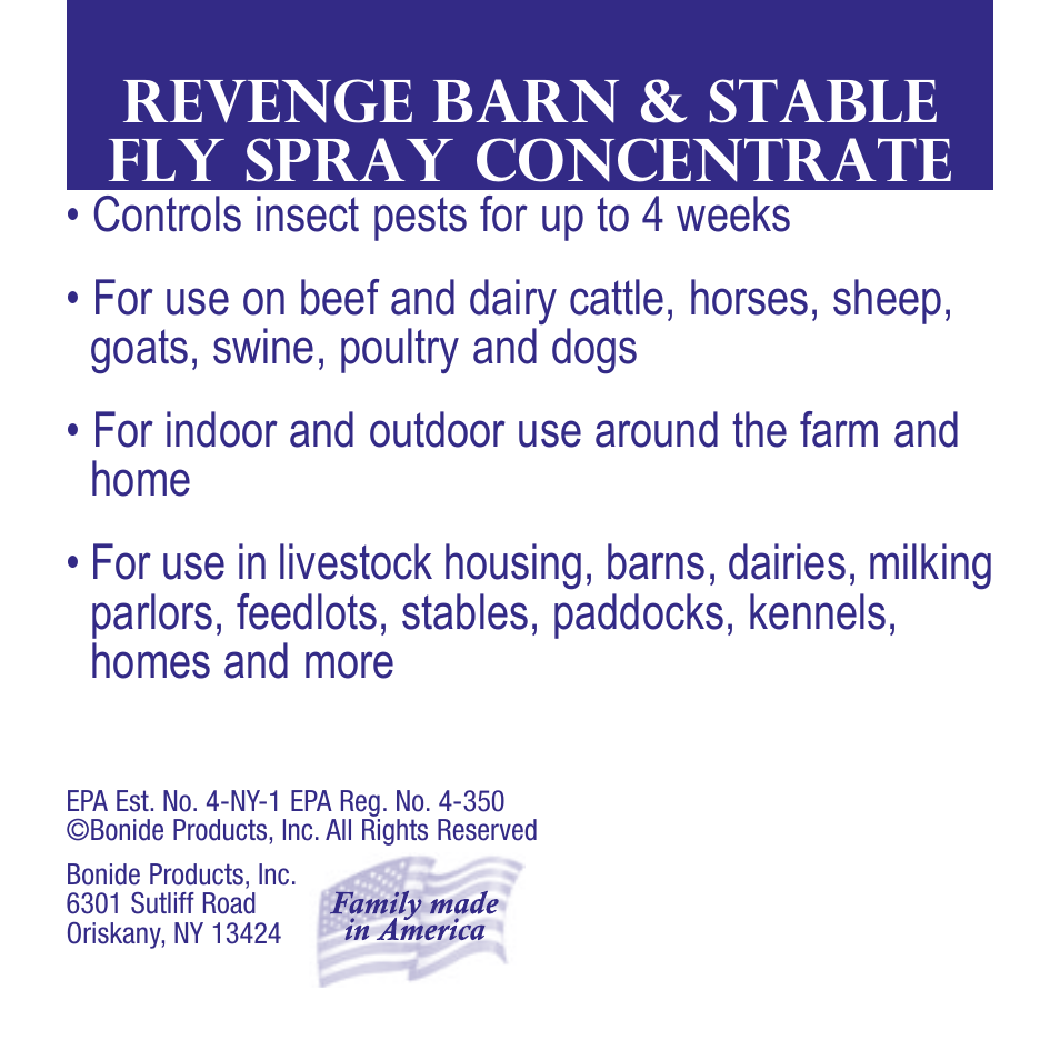 Bonide Revenge Barn & Stable Fly Spray User Manual | 8 pages