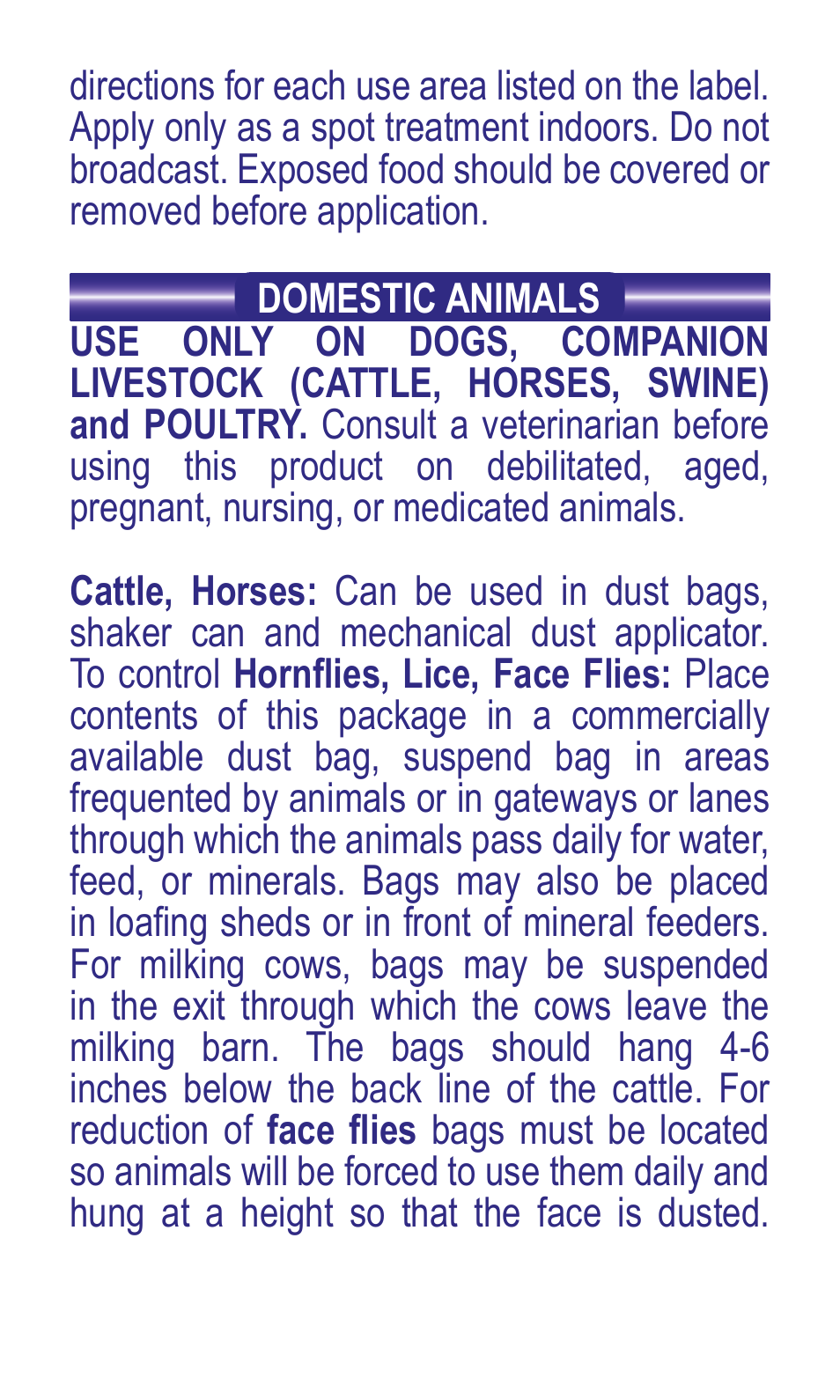 Bonide Revenge DUSTON Livestock & Dog User Manual | Page 4 / 12
