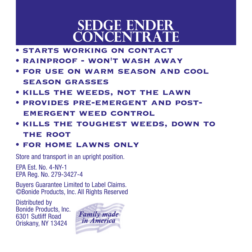 Bonide Sedge Ender Conc. User Manual | 12 pages