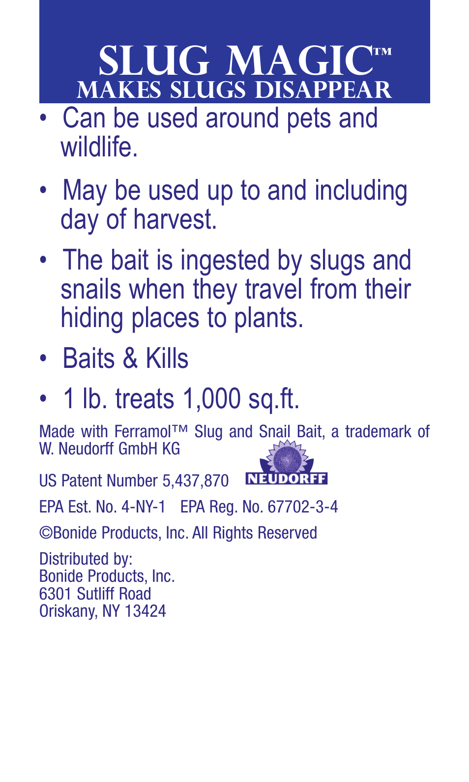 Bonide Slug Magic Pellets  User Manual | 8 pages