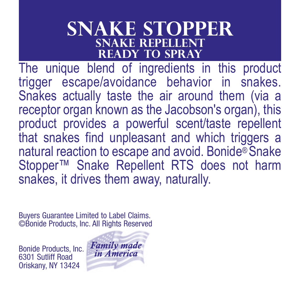 Bonide Snake Stopper RTS User Manual | 4 pages