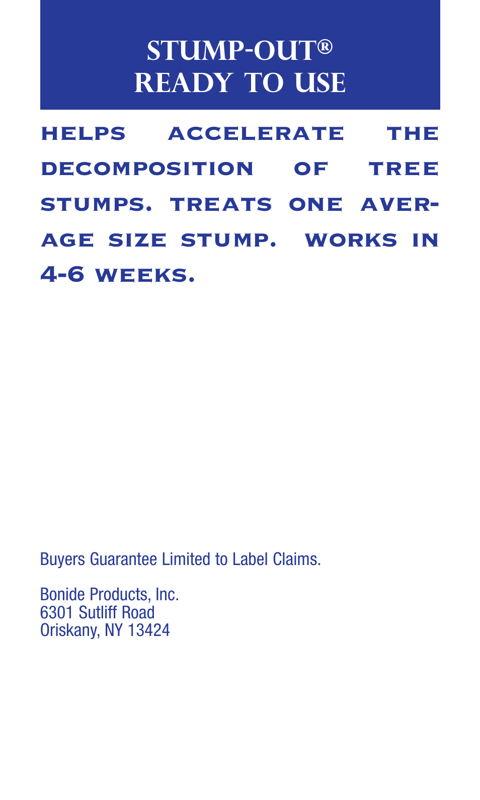 Bonide Stump-Out Granules User Manual | 4 pages