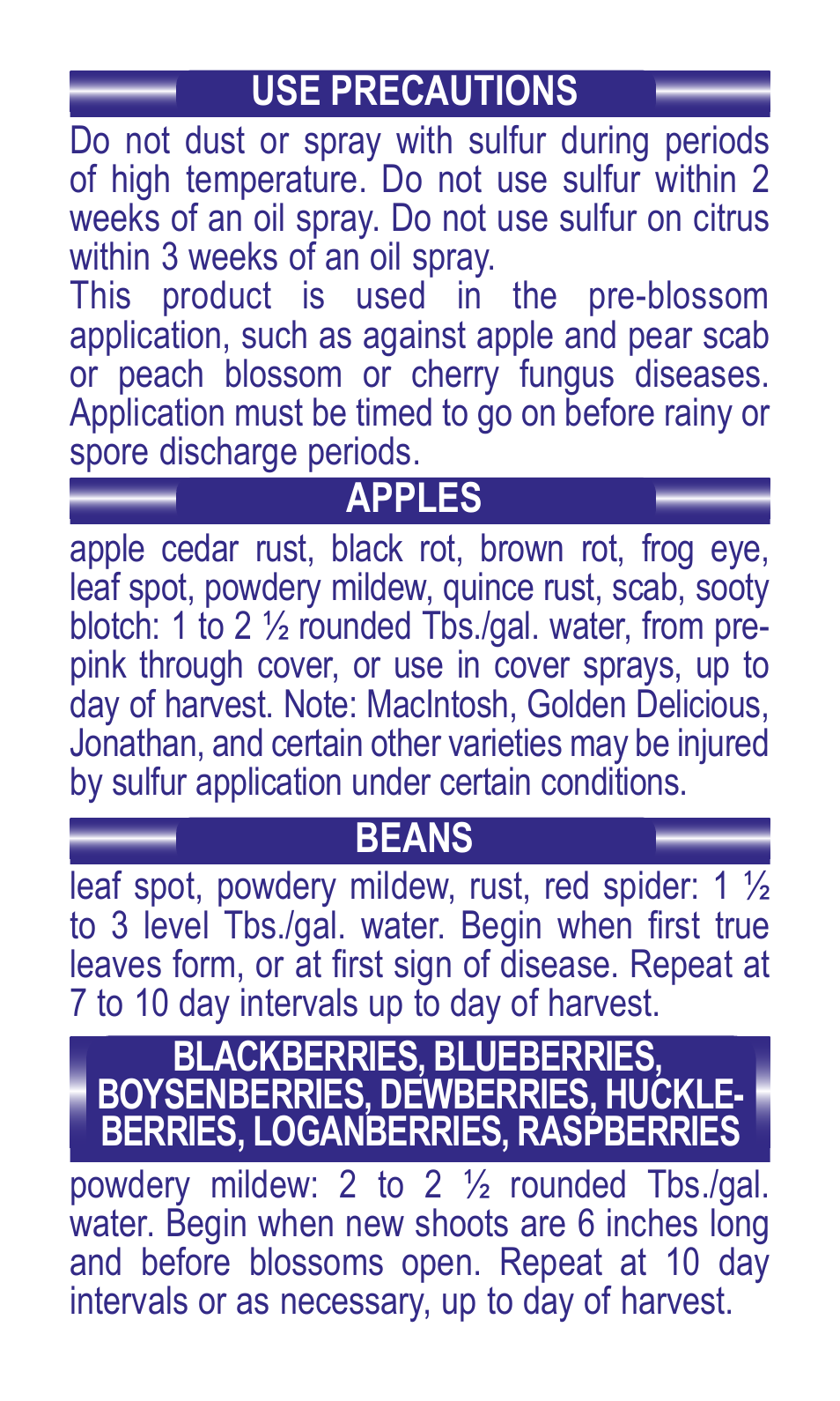 Bonide Sulfur Dust User Manual | Page 3 / 8