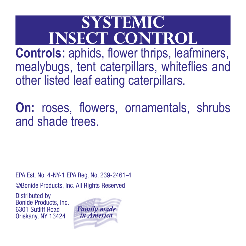 Bonide Systemic Insect Control User Manual | 8 pages