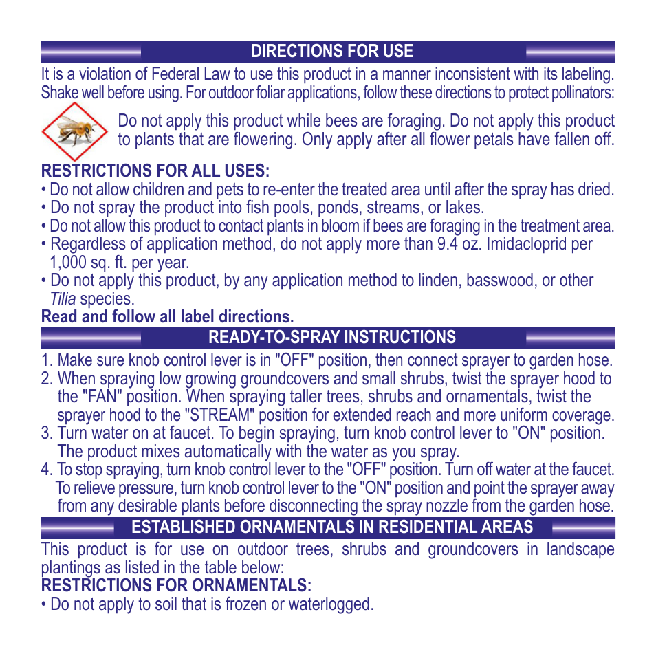 Bonide Systemic Insect Spray RTS User Manual | Page 2 / 12