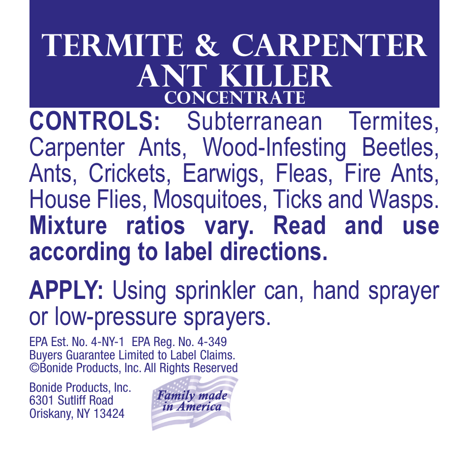 Bonide Termite & Carpenter Ant Control Conc. User Manual | 8 pages