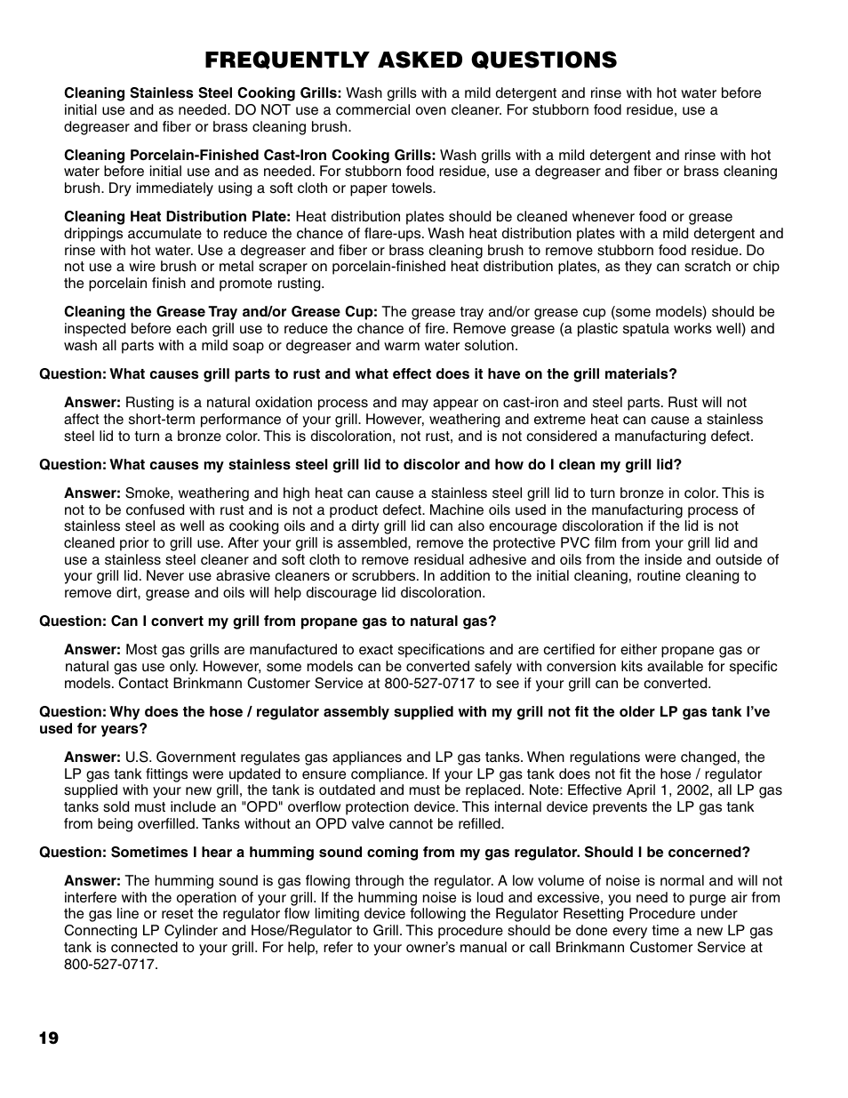 Frequently asked questions | Brinkmann 7541 Series User Manual | Page 20 / 66