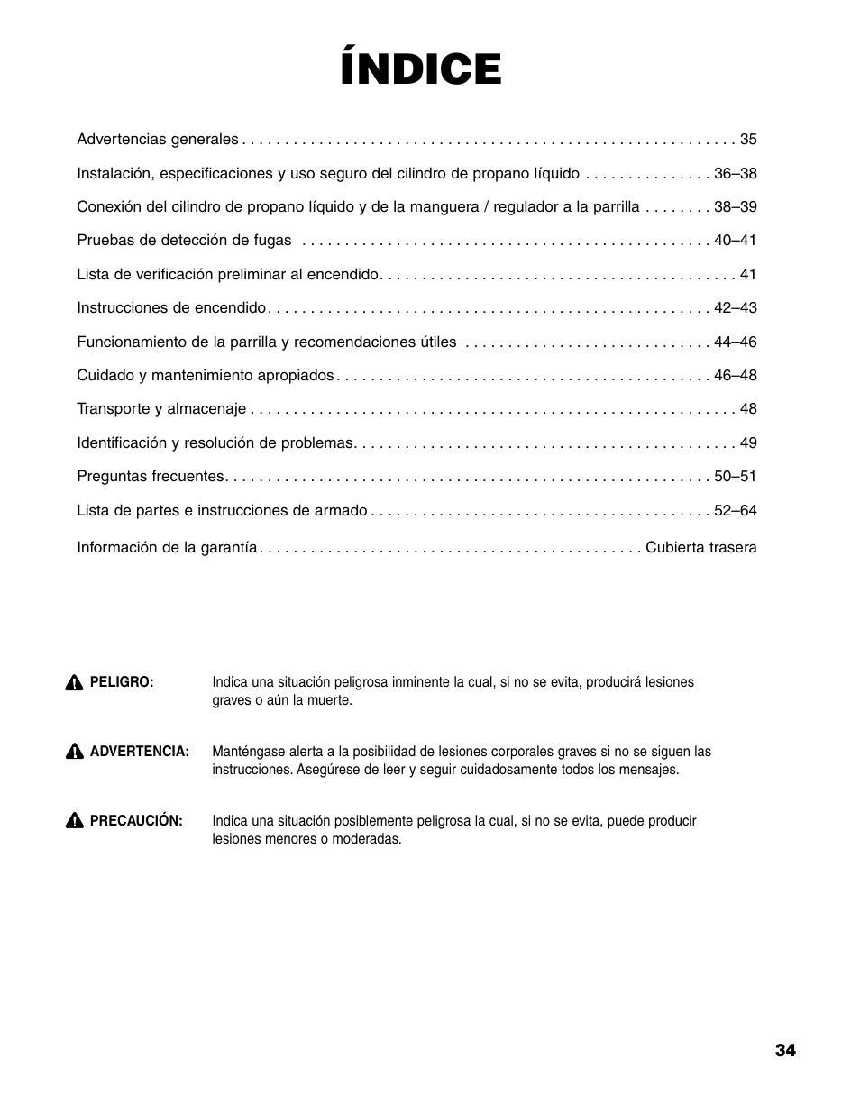 Índice | Brinkmann 7541 Series User Manual | Page 35 / 66