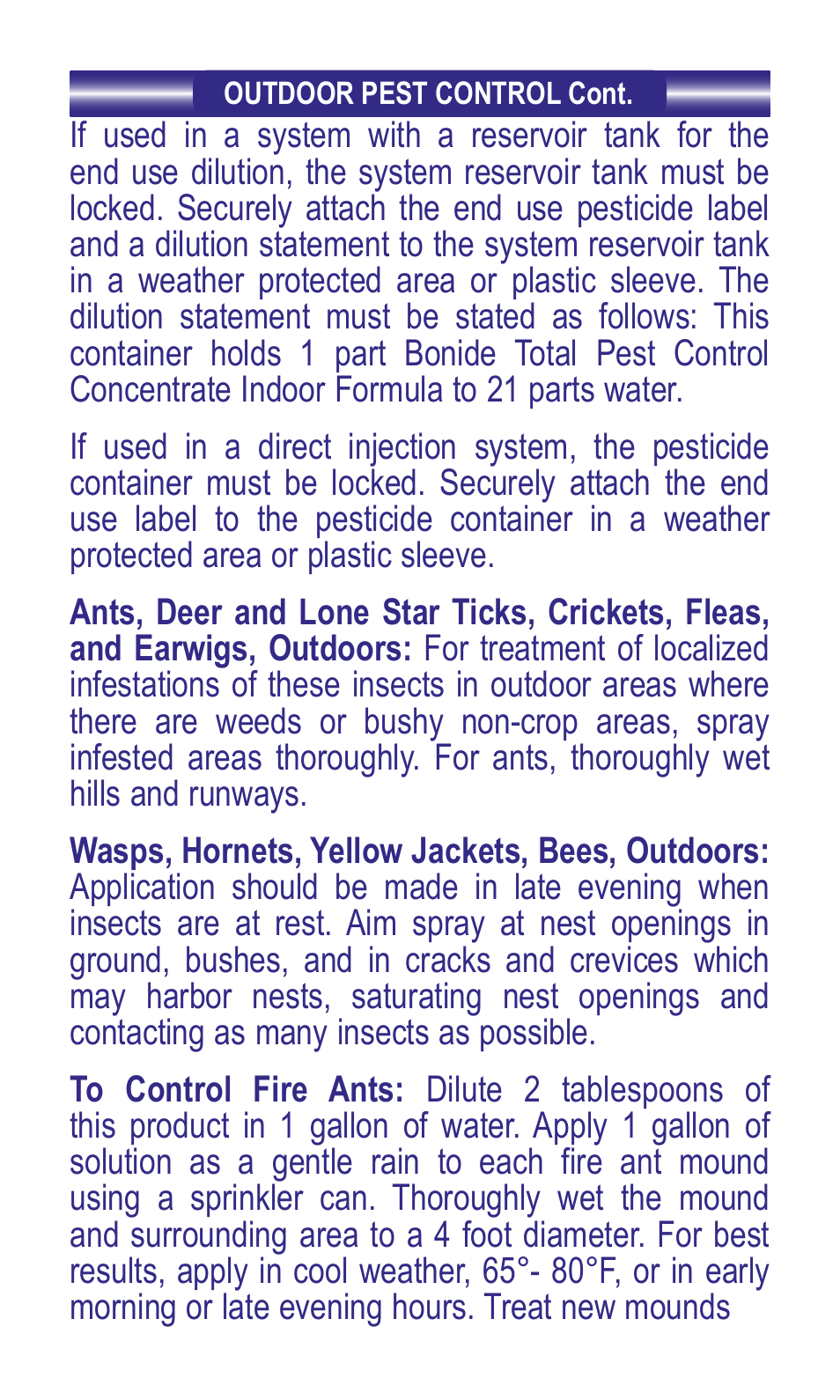 Bonide TOTAL Pest Control-Indoor Conc. User Manual | Page 9 / 12