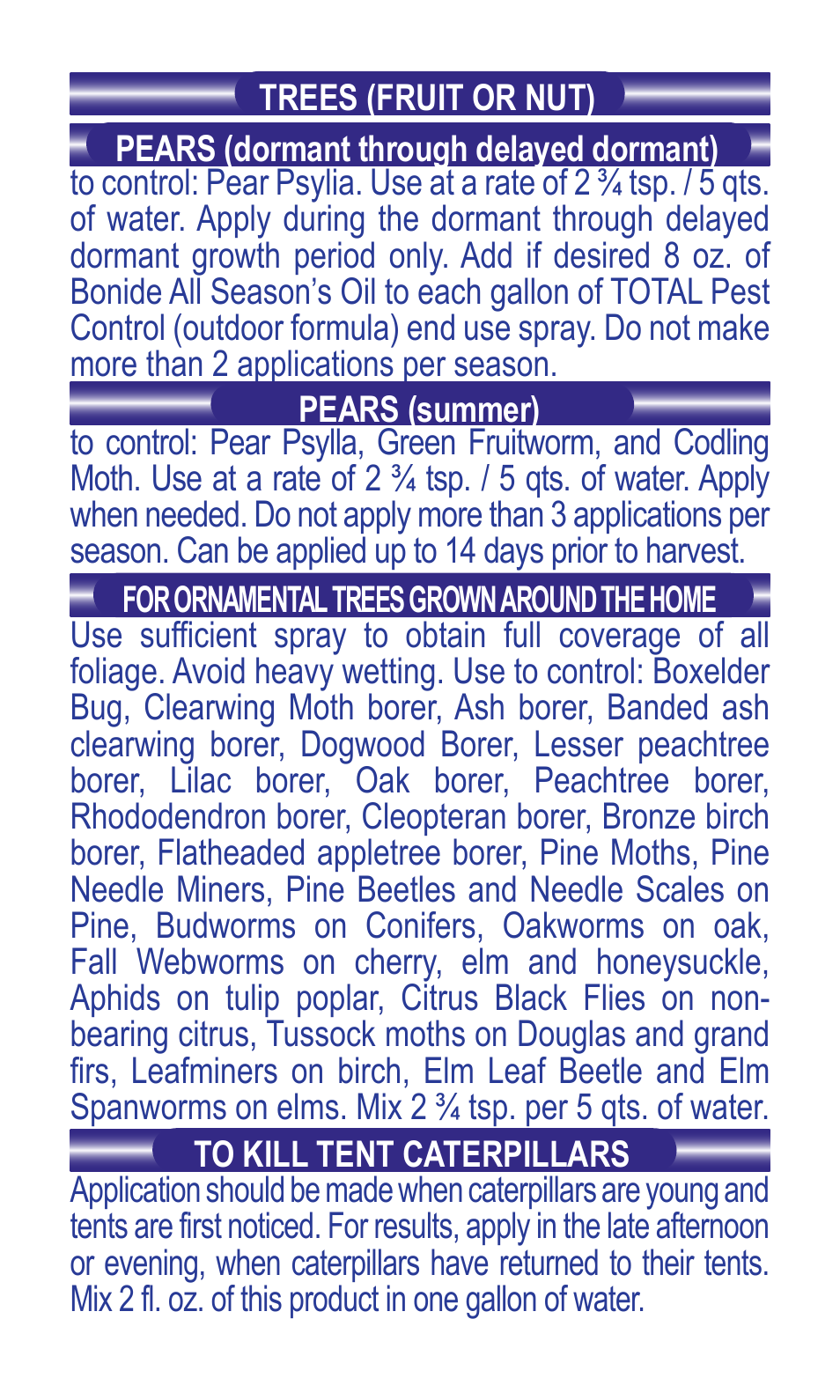 Bonide TOTAL Pest Control-Outdoor Conc.  User Manual | Page 6 / 12