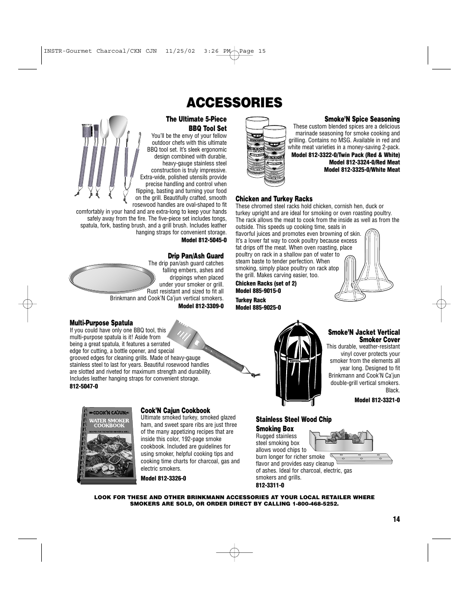 Accessories | Brinkmann S-80 User Manual | Page 15 / 16