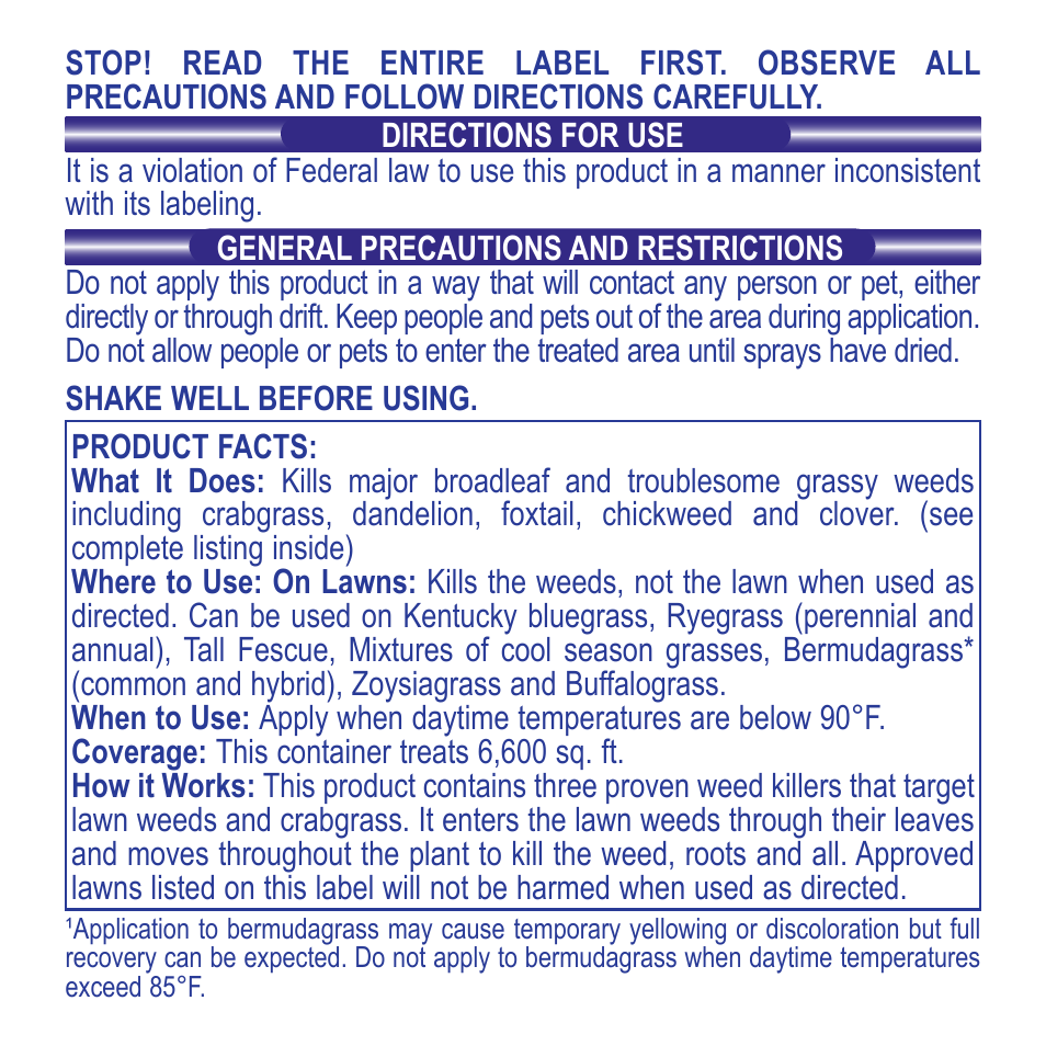 Bonide Weed Beater Plus RTS User Manual | Page 2 / 8
