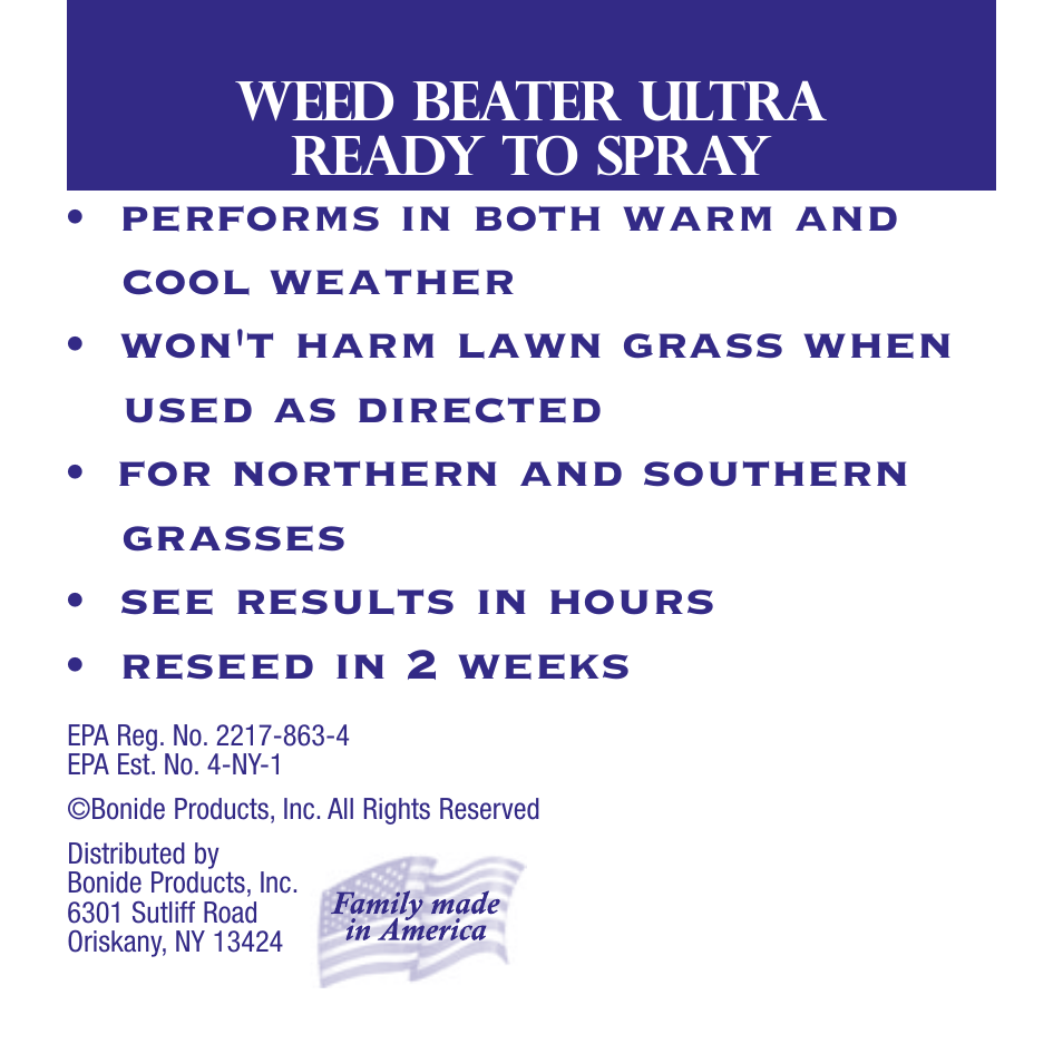 Bonide Weed Beater ULTRA RTS  User Manual | 12 pages