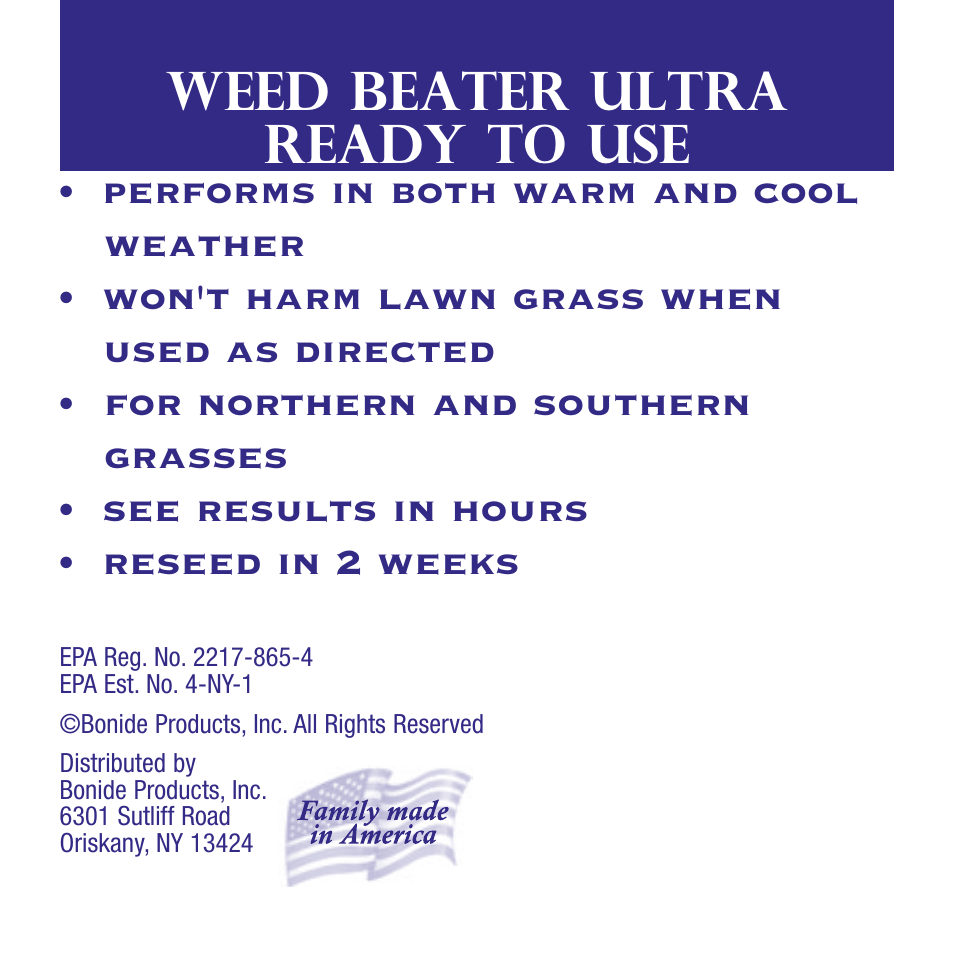 Bonide Weed Beater ULTRA RTU User Manual | 8 pages