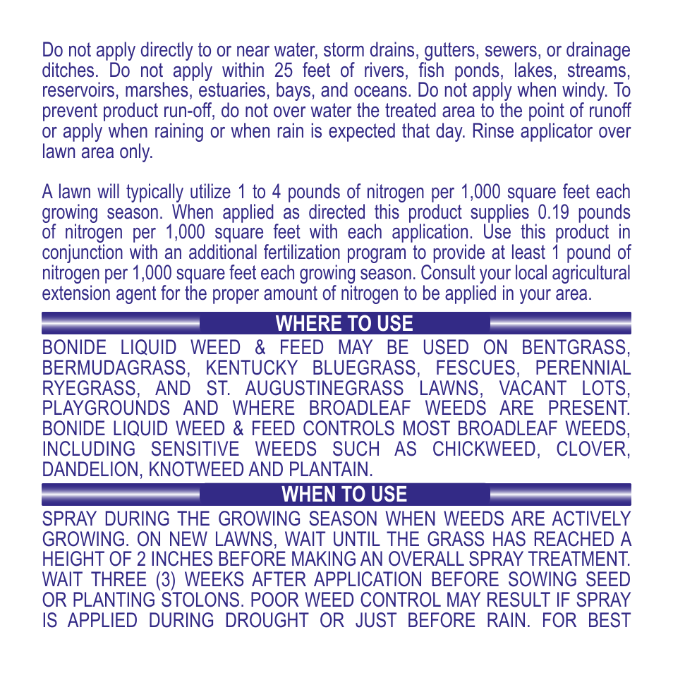Bonide Weed-N-Feed RTS User Manual | Page 3 / 8