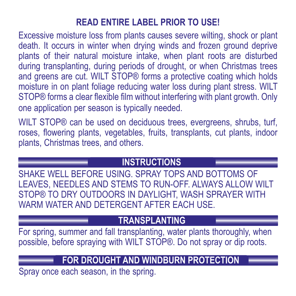 Bonide Wilt Stop Plant Protector RTU User Manual | Page 2 / 4